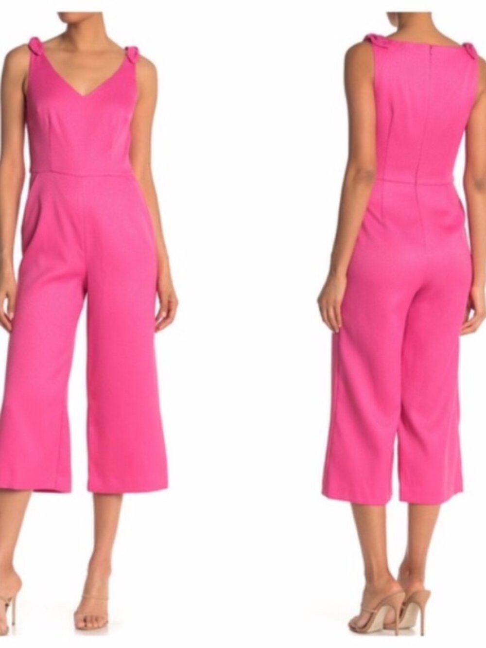 Trina Turk Observer Jacquard Crop Jumpsuit, size 4